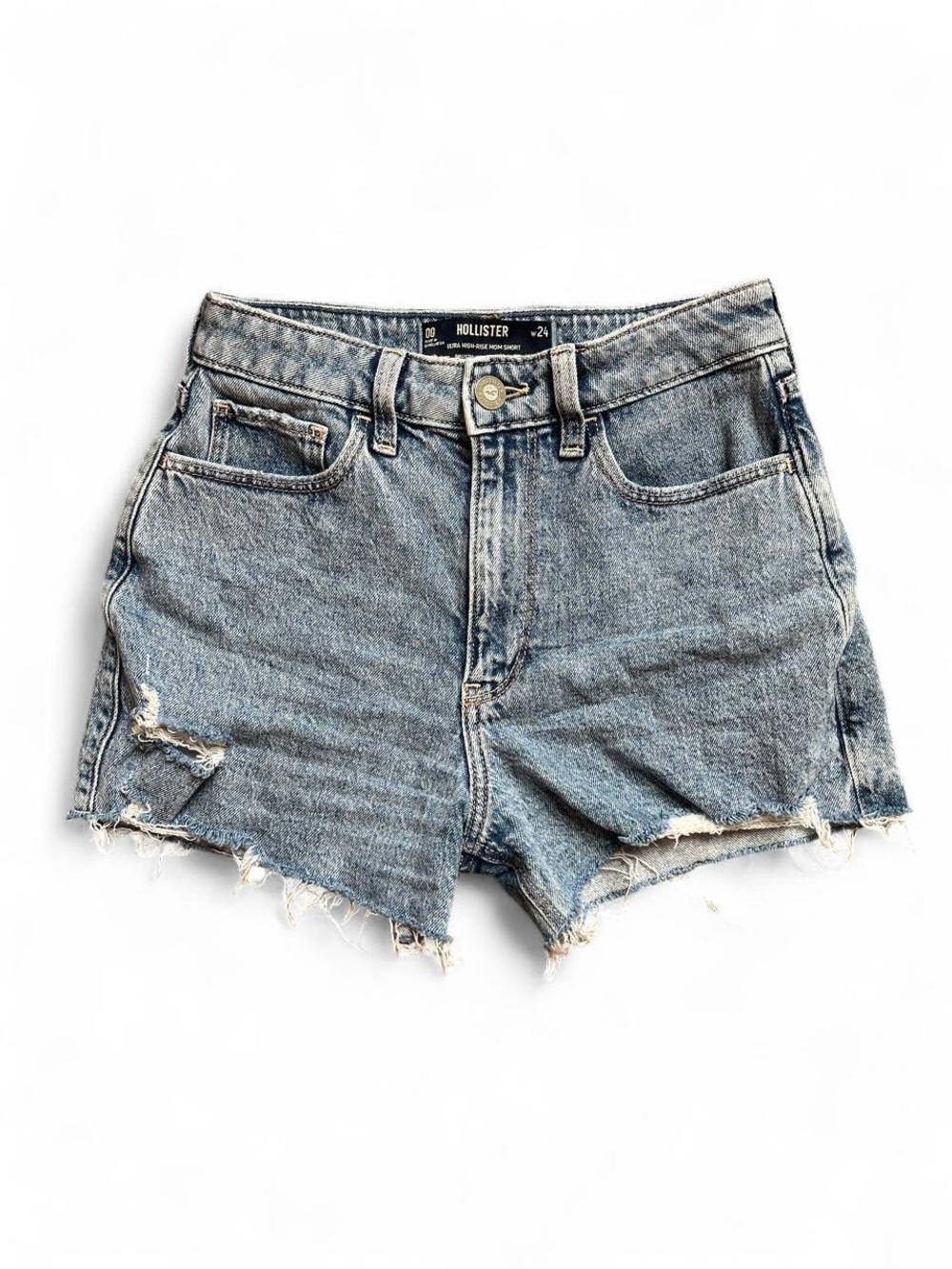 Hollister Ultra High-Rise Mom Short Light Blue Size 00/24